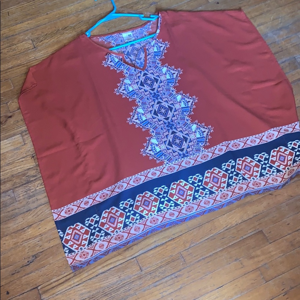 Pink owl Aztec Top